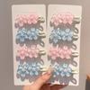 4 Stuks Meisjes Haarspeld Macaron Kleur Kersenbloesem Haarclips Parelmoer Textuur Stabiele Golvende Pony Haarspelden Haaraccessoires