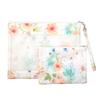 STYLE Decor Mesh Flat Pouch Pastel Stylish and Cute Set for Pocket Tissue Set, Floral, Women, W1900600-NVL2602 (Includes Pouch)