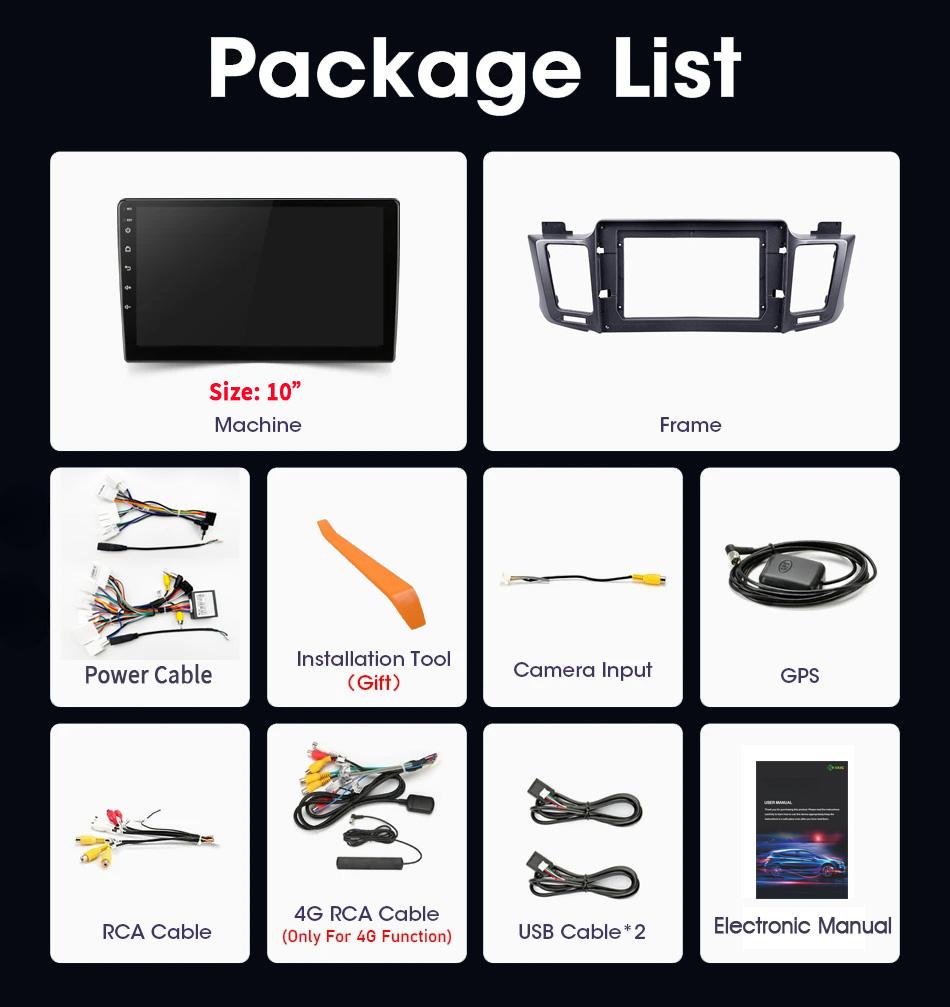 Wireless Carplay For Toyota RAV4 4 XA40 5 XA50 2012 - 2018 Audio Stereo Android 13 Car Radio Multimedia Screen 4G GPS Navigation