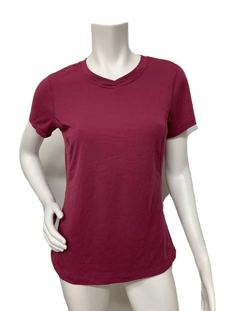 

Mountaint Hardwear Women’s Medium Purple Pink V Neck Sports Stop Shirt Unisex T-Shirt L