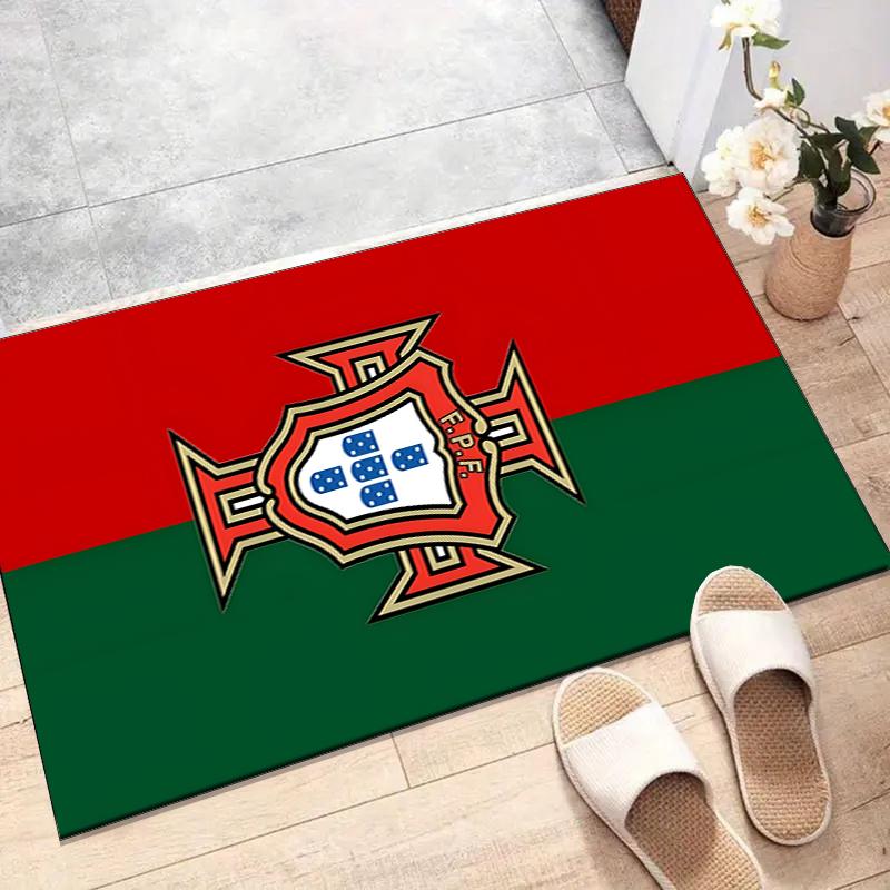 Portugal flag Polyester Carpet, Soft Indoor Mat for Office Chair, Living Room, Computer Desk - Decorative Home Office Rug Design