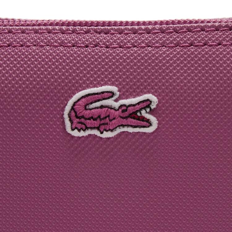 Lacoste Mode Pendler Alsidig Logo PVC Tote Taske Lille Dame tasker Lilla Rød NF2609PO-Q66