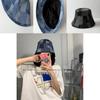 Stylish Korean Denim Patchwork Bucket Hat Womens Summer Sun Protection Trendy