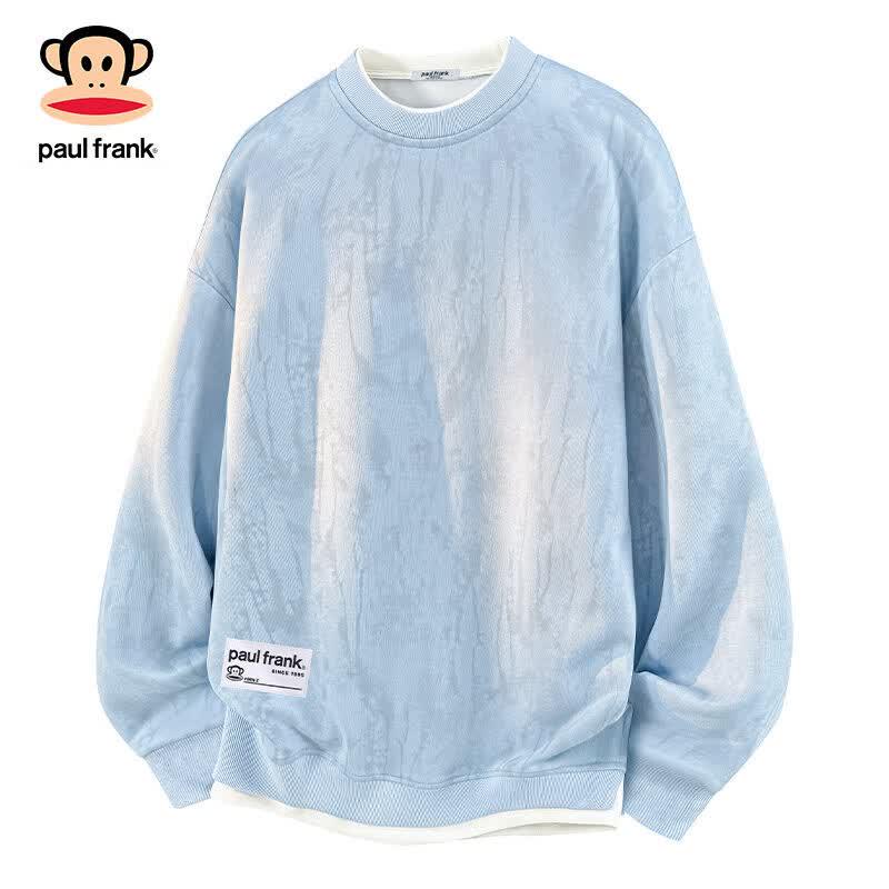Paul Frank Men's Faux-Layered Long Sleeve Pullover Sweatshirt