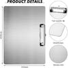 1 Pcs Horizontal Metal Clipboards 9 X12. 5 Inch Letter/a4 Size Stainless Steel Landscape Clip Board with Low Profile Clip for Drawing, Sketching,
