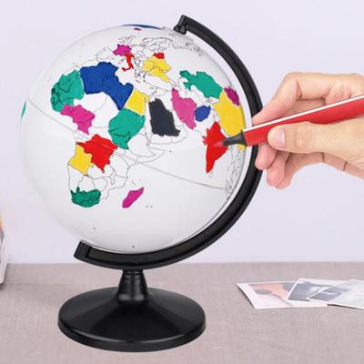Miniature Globe DIY Colorable Portable Ball Children Study Creative Earth Model Ornaments Erasable Equipment Teaching Supplies