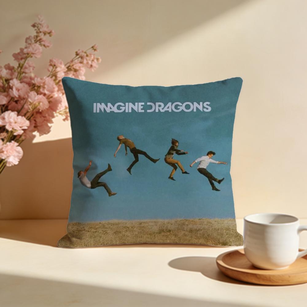 Hot IImagine Dragonsing Cushion Cover Stylish Washable Pillow Cover Ideal for Couch Bedroom Car Decoration