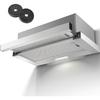 KICHPOWER 60 Cm Range Hood, Flat Screen Hood with 620 M³/h Airflow, Flat Exhaust/Recirculation Hood, LED Lighting