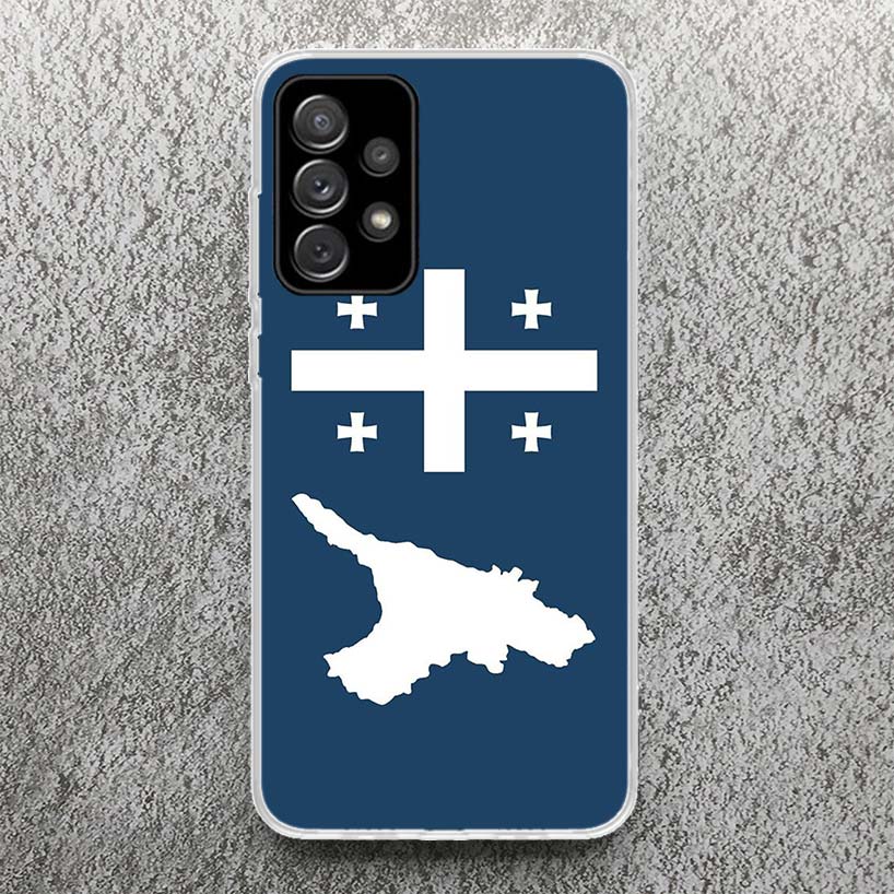 Georgia Flag Phone Case For Samsung Galaxy A52 A42 A32 A22 A12 A02S A51 A50 A71 A70 A41 A31 A21S A30S A20S A40 A30 A20E A10