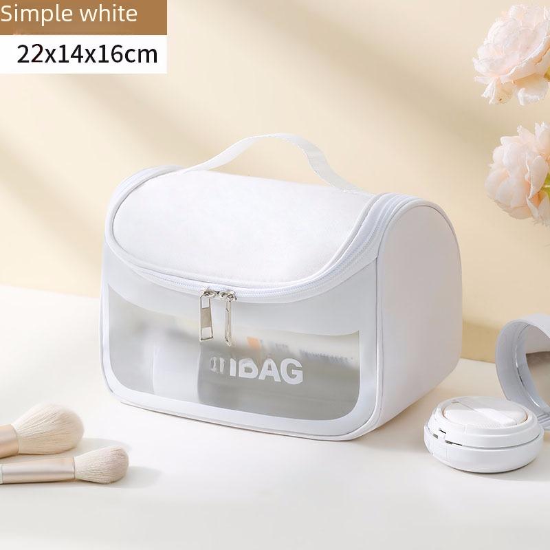 Large Transparent Waterproof PU Cosmetic Toiletry Storage Bag