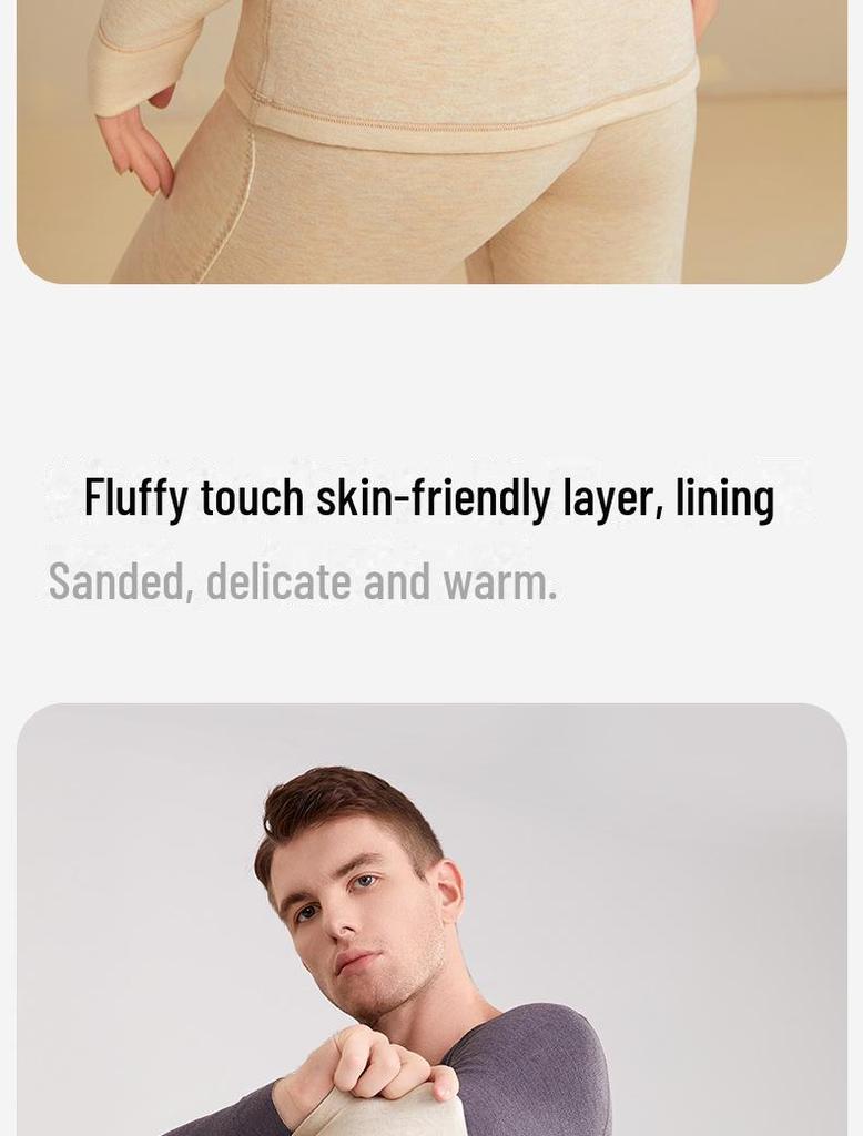 [Big Sticker] Women's Thick Velvet Thermal Underwear Set for Autumn/Winter