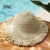 Summer Pet Sun Hat Cat Straw Hat, with Lace And Bow, Adjustable Protection Cute for Cats Small Dogs Outdoor Walks