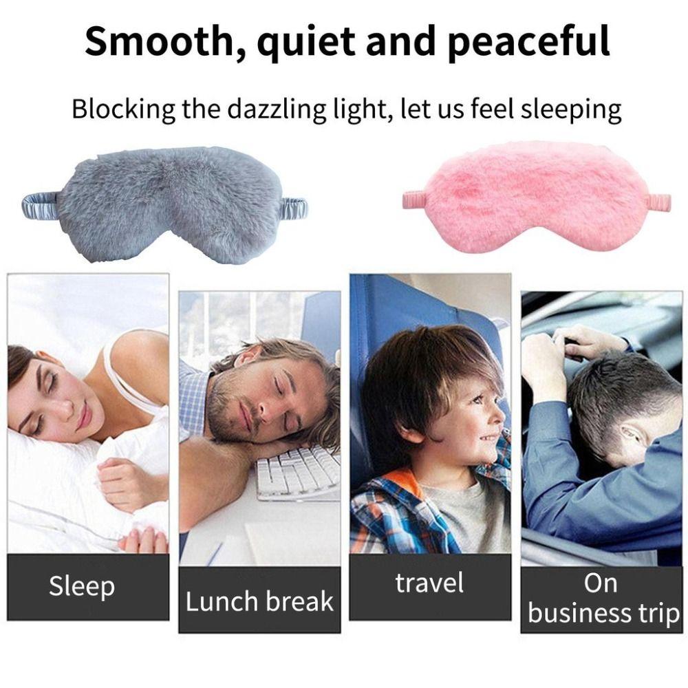 Cute Cloud Eye Cover Plush Sleeping Blindfold Breathable Sleeping Mask