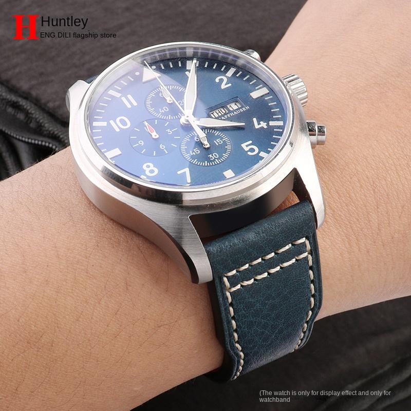 High Quality Italian Cow Leather Watchband for IWC Big Pilot IW388103 IW378005/003/001 Mark 18 Men Watch Strap 20 21mm Bracelet