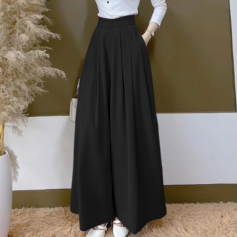 ZANZEA Women Casual Elastic Waist Loose Cropped Pants