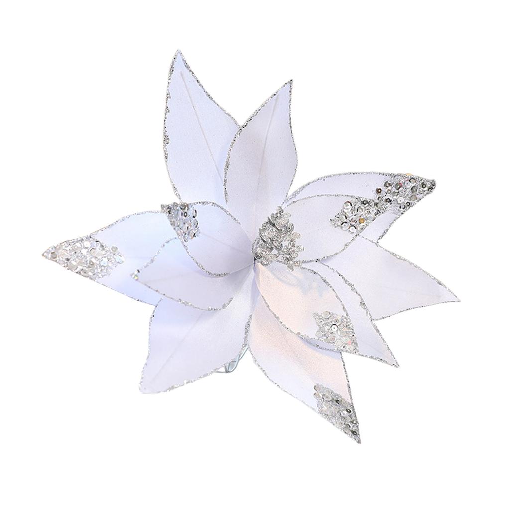 Christmas Flower Mesh Fabric Flower Arrangement Decorative Ornaments Velvet Christmas Decorations