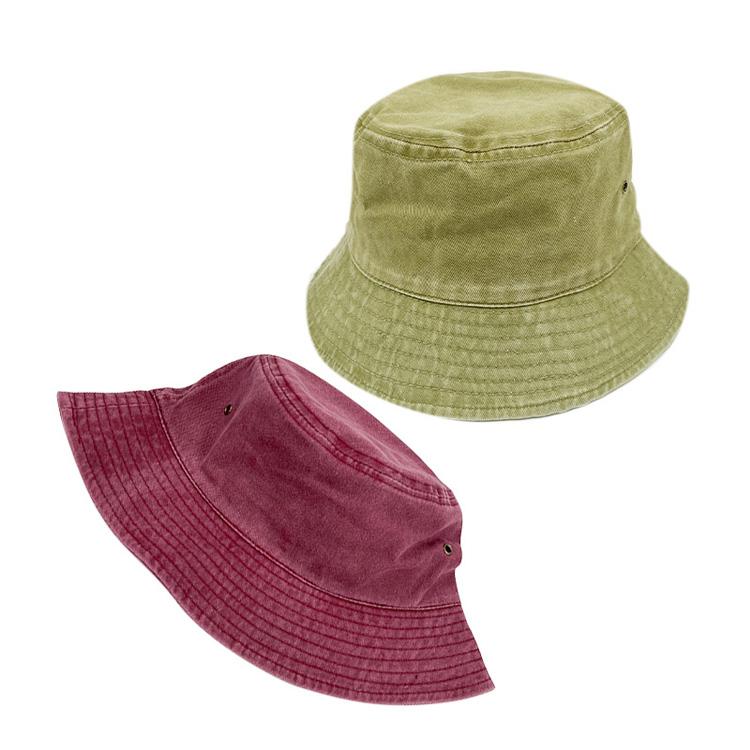 Cotton Washed Vintage Bulk Plain Custom Denim Fisherman Caps Design Your Own Bucket Hat