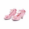 Japanese Soft Girl Mary Jane Shoes Thick Heel High Heel Lolita Sandals Lace Bow Girl Shoes Student Shoes Single Shoes