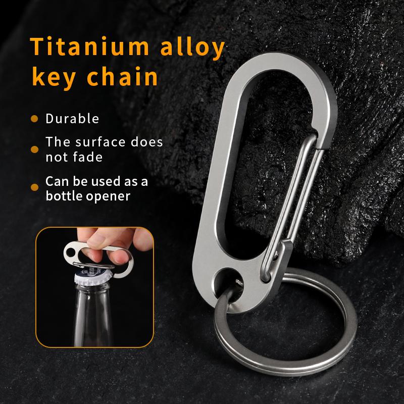 Neuer Titanlegierungs-Schlüsselanhänger Herren Hüftmontiert Kreative Persönlichkeit und Vielseitigkeit Tragbarer Flaschenöffner Schlüsselanhänger Ultraleicht