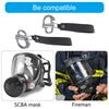 2Pcs Quick Release Snap Shackle with Leather Handle SCBA Mask Quick Release Clip Metal Fixed Snap Shackle Lanyard