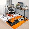 1pc Office Carpet Chair Mats Halloween Horror Icons Perfect for Office Chairs, Living Rooms, Or Bedrooms,Polyester Carpet.HDT166