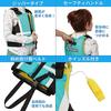 [Amazon.co.jp Exclusive] Reef Tourer Snorkeling Vest with Easy-to-Put-On Zipper, Crotch Strap, and Whistle, for Children, Buoyancy 3.4kg, Turquoise, S