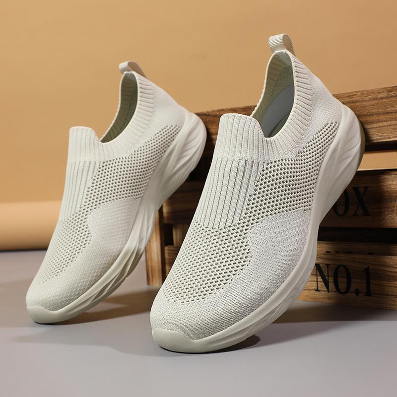 

Men s Shoes Breathable Running Sneakers Lightweight Comfortable Fashion Outdoor Sport Casual Black Shoes Size 39-48 48 бежевий