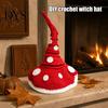 Handmade Gift for Craft Lovers Crochet Twisted Witch Hat DIY Kit, Fall Halloween Patterns Kit Adults, Autumn Party Decor Decoration