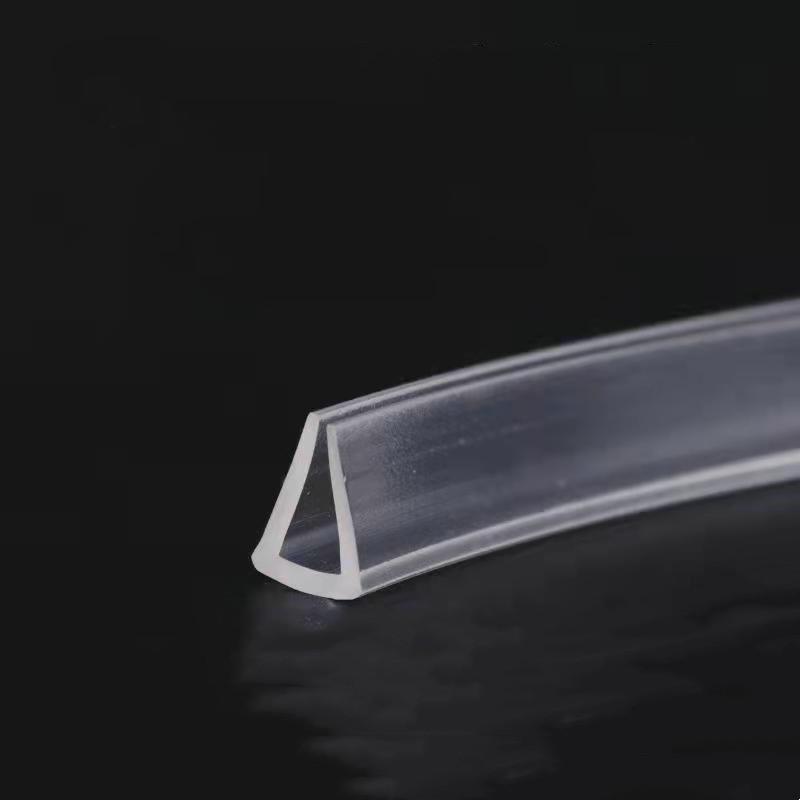 Transparent U-Shaped Rubber Edge Trim: Anti-Collision, Dustproof, and Anti-Cut Sealing Strip for Glass Inlays