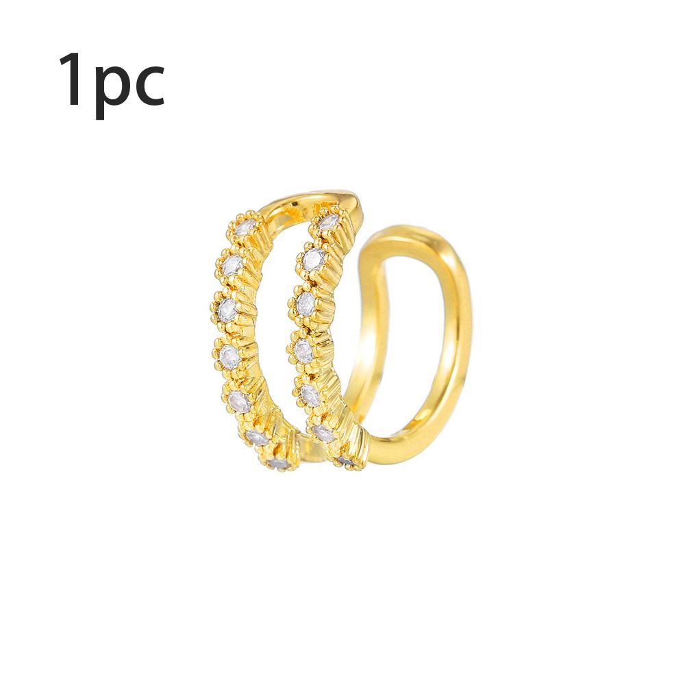 Design Stainless Steel Cubic Zirconia Star Moon Dangle Earrings Personality Chain Drop Earring Ear Clips Piercing Jewelry