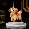 Holiday Tree Ornaments 2D Flat Christmas Sheep Hanging Ornament with Lanyard, Acrylic Decorations Pendant for Home Party Festive Decor And Seasonal