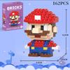 162PCS Building Blocks Cartoon Character Model Educational Puzzle Construction Toy Compatible with Popular Brick Systems for Creative Assembly Display