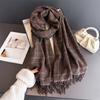 Fashion Scarf Women Cashmere Plaid Tassel Winter Warm Scarves Soft Shawl Wrap Neck Scarf For Ladies Casual Daily Wear Gift
