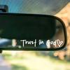 2/4/6/8Pcs Trust in God Rearview Mirror Stickers Strong Stickiness Waterproof Self Adhesive Car Decals Automotive Exterior Decals