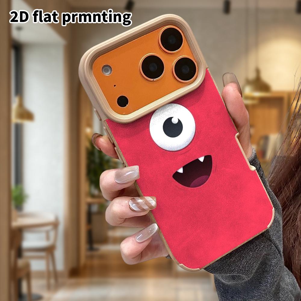Phone Case: Lambskin 2D Flat Samsung Galaxy A34 A35 M05 M06 S20 S22 S21 FE Plus 5G Protective Case, One-Eyed Monster, Christmas and Halloween Gift