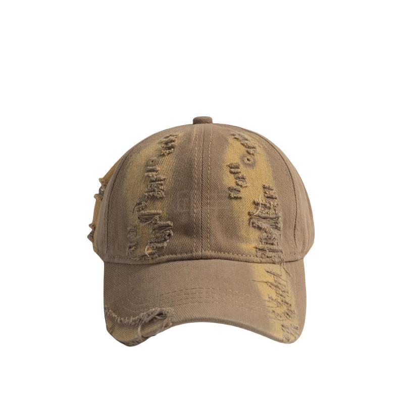 Vintage Cotton Baseball Cap With Curved Brim And Adjustable Fit For Streetwear Enthusiasts