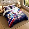 Bedding Set 1 Duvet Cover 2 Pillowcases Lionel Messi Print Soft Bed Linen Bedroom Decor