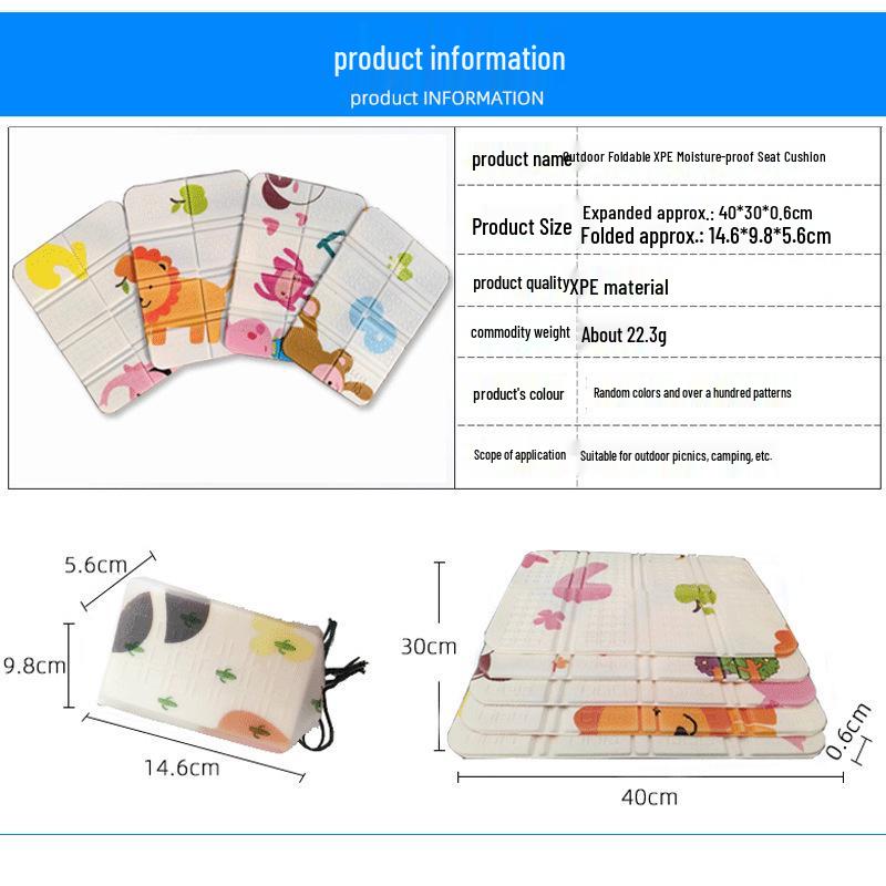 

Waterproof Outdoor Picnic & Camping Mat - Moisture-Proof, Portable, Thickened for Beach & Lawn Outings 1m*1.5m
