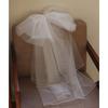 Bridal Veil Bride Mantilla Oversized Bowknot Double Layer Veil Elaborate Hair Accessory for Parties Proms Masquerade