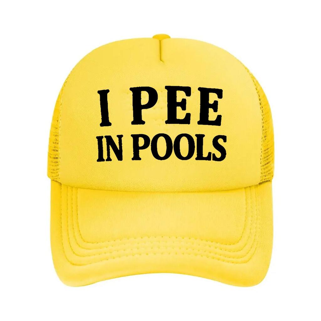 I Love Pond Black Letter Print ColorBlock Sponge Baseball Cap Hat Summer Creative Print Cartoon Vi Mesh Baseball Cap