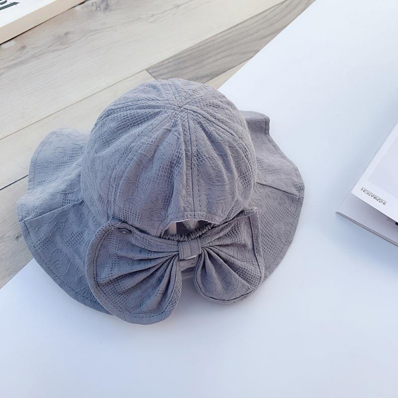 Girl's Big Eaves Sun Hat Bonnet Fisherman Hat Solid Color Travel Sun Protection Spring And Summer Princess Sun Hat