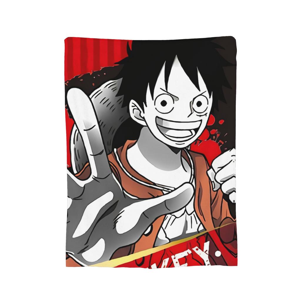 Luffy Anime Manga Coral Fleece Plush Throw Blanket Zoro Blanket for Home Couch Super Warm Bedding Throws,