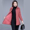Herbst Winter Warme Dünne Steppjacke Langarmjacke Parkas Frauen Mittleren Alters Baumwolle gefütterte Oberteile Mutter Baumwollmantel