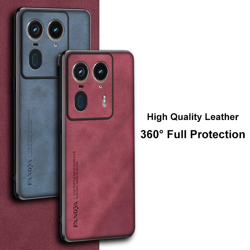 For Motorola Edge 50 Ultra Case Luxury PU Leather Phone Case For Motorola Moto X50 Ultra 5G Back Cover Matte Silicone Protection