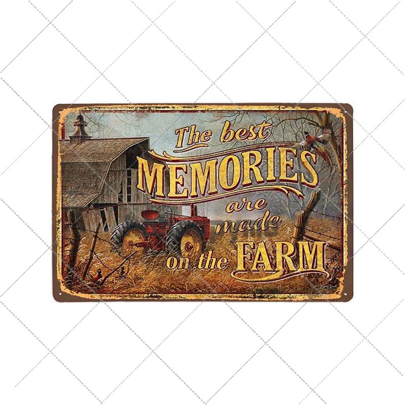 Farm Fresh Tin Sign Plaque Metal Vintage Farmhouse Decor Retro House Decoration Wall Poster 20x30 Cm