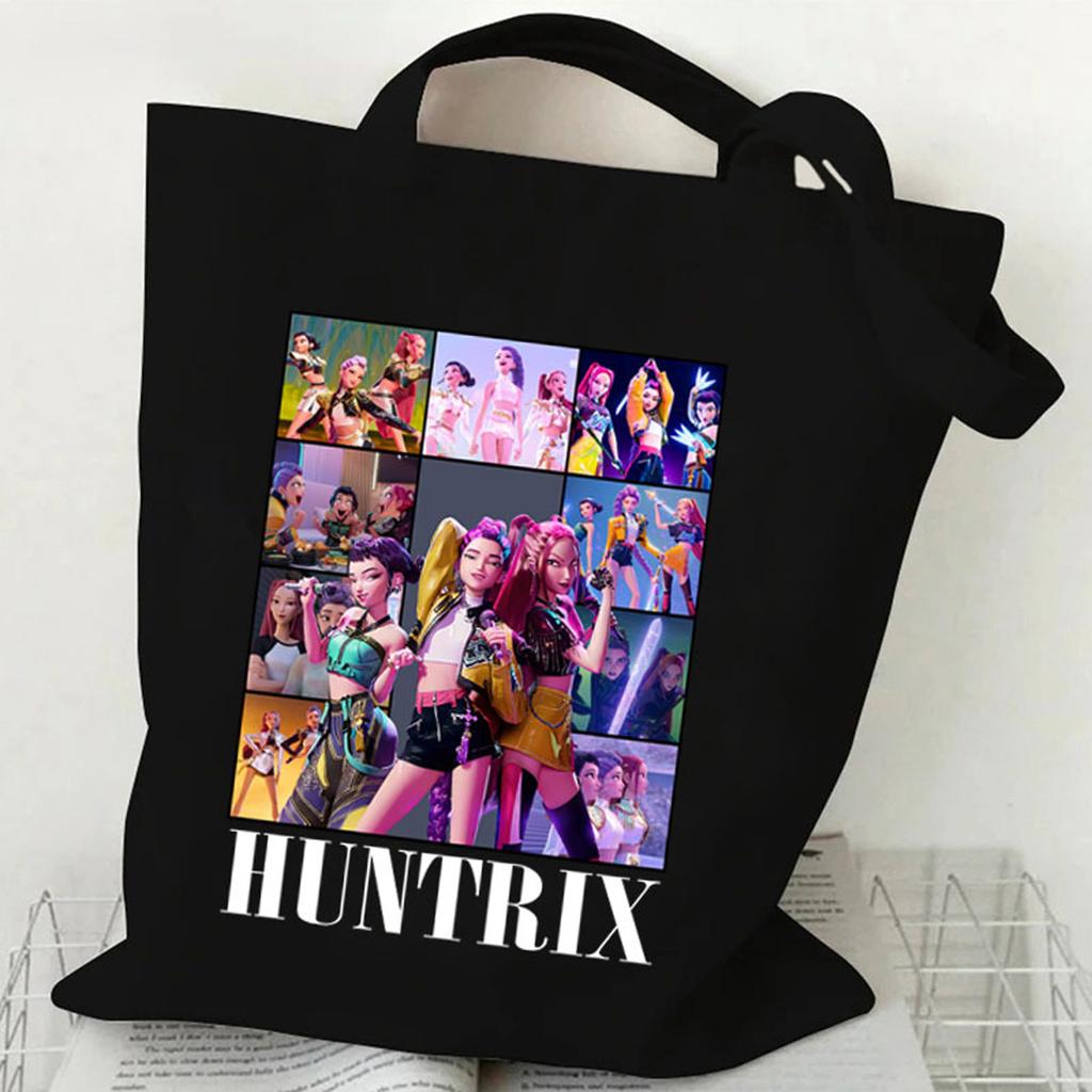 Hunters Surrounding Printed Canvas Shopping Tote Bag With Large Capacity