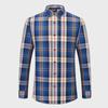 Men's Slim Fit Non-Iron Plaid Cotton Shirt - Long Sleeve, Spring Casual Style