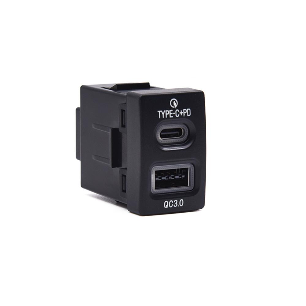 18W Car Charger Type-C+QC3.0 Fast Charging For  Honda Accord Civic City Fit CR-V