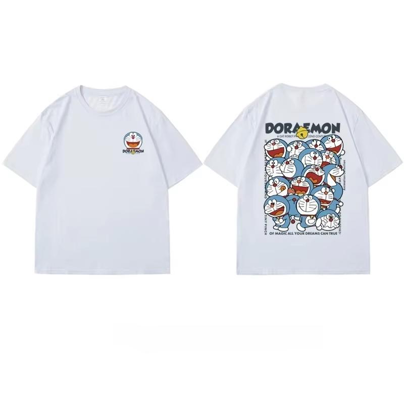 Unisex Doraemon Cute Baseball Sport Vintage Cool Graphic Oversized Streetwear Short Sleeve T-shirt