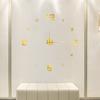European Style Minimalist Large Luminous Silent Clock DIY Three-dimensional Digital Wall Clock Living Room Bedroom Digital Wall Mounted Clock
